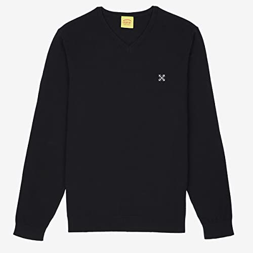 OXBOW P0PREVIO Pull léger col V uni Noir