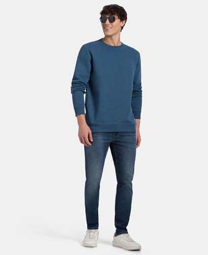 Image of Jockey US92 Men Super Combed Cotton Rich Fleece Sweatshirt with StayWarm Technology