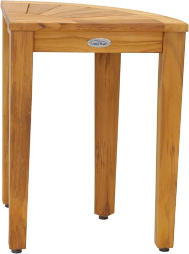 Image of AquaTeak Kai Corner 15.5 inch Teak Shower Bench