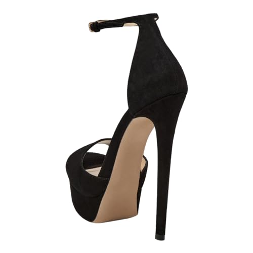 FOWT Women Platform Peep Toe Pumps Stiletto High Heel D'orsays Ankle Strap Party Ballroom Dressy Shoes Size 4-16 US4