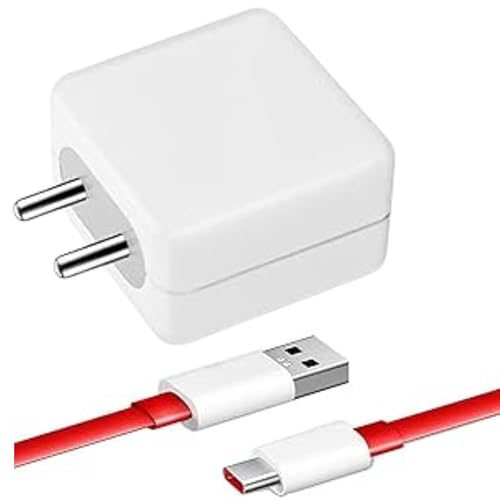 Image of Original 30 Watt Dash Charger USB Type C- Cable Compatible with Oneplus Nord CE 5G / Nord / 7 / 7T / 7 Pro / 7T Pro / 6T with 6 Months Warranty