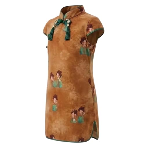 Vestido Cheongsam Qipao para Niñas Manga Corta