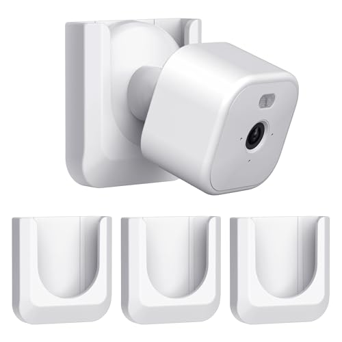 Image of Blink Mini 2 No Drill Wall Mount Bracket for Blink Mini 2 /Blink Outdoor 4 /Blink Indoor Camera,No Screw Adhesive Blink Camera Mount for Blink Indoor Outdoor Camera 3Pack (Camera Not Included),White