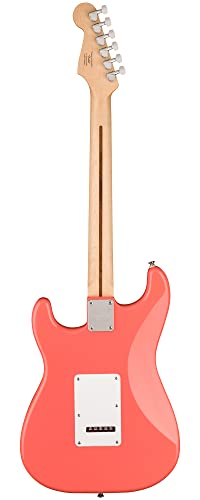 Image of Fender Squier Sonic Stratocaster HSS - Tahitian Coral Bundle with Tuner, Strap, Picks, and Austin Bazaar Guitar DVD