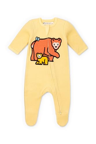 Image of monica + andy Double Zipper One Piece, 100% Organic Baby Clothes for Girls & Boys, Unisex, Preemie, Newborn & Infant Sizes