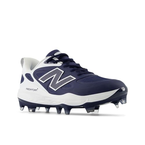 New Balance Women's Fresh Foam Velo V4 Molded Softball Shoe, Team Navy/White, 7.5 M