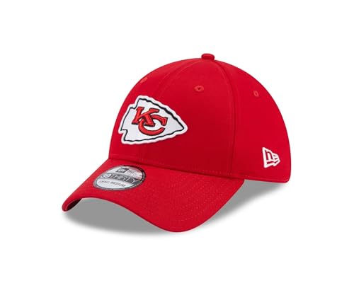 New Era American Football Cap Kansas City Chiefs gebogener Schirm Teamlogo NFL-Shield rot - M-L