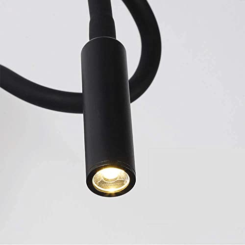 Foco de lectura de pared LED para evitar fatiga visual con brazo flexible negro 8