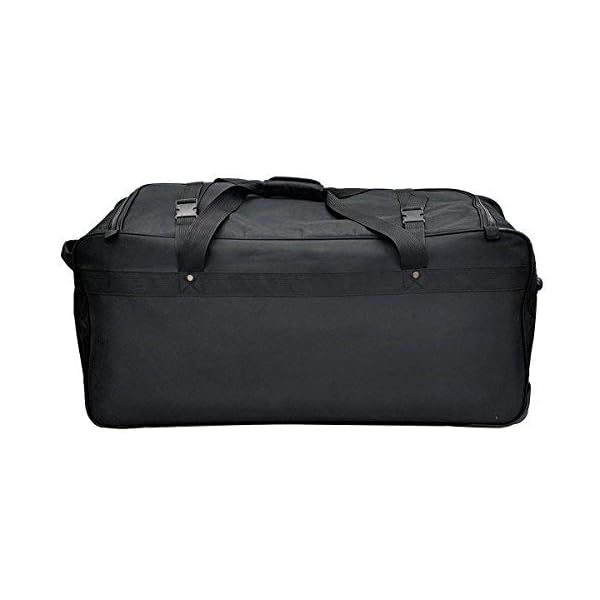 Amaro Extra Large Rolling Duffle Bag, Wheeled Travel Camping Bag, Black