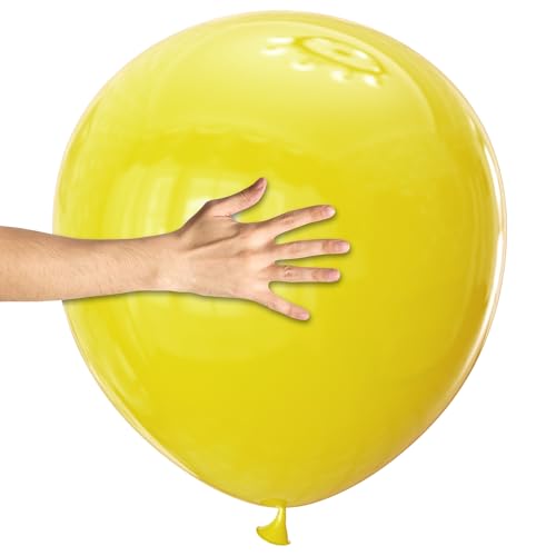 Image of Yellow Big Balloons 32pcs, 18 Inch Large Latex Giant Heavy Duty Balloons for Birthday Wedding Baby Shower Decorations