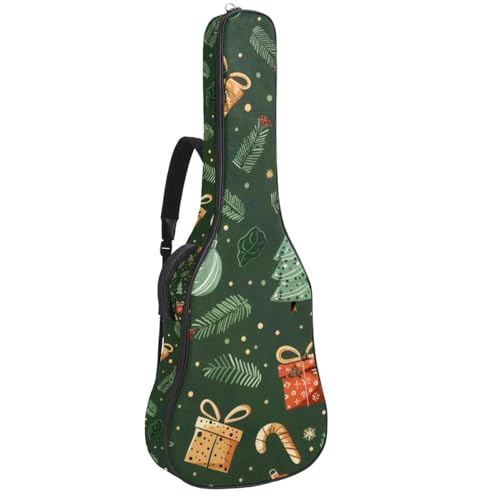 Sac à dos pour guitare acoustique avec motif Noël pour cours de musique et fêtes