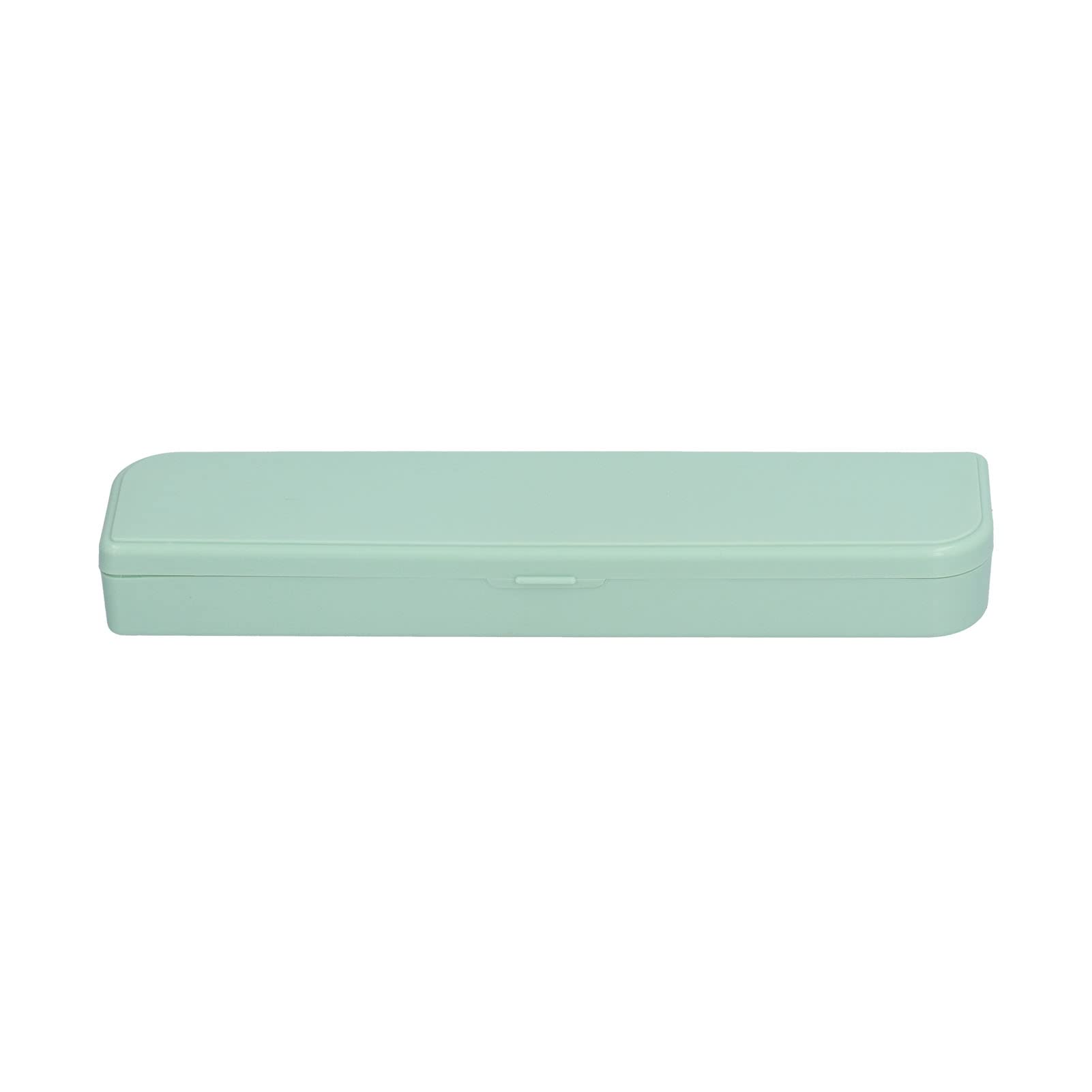 Generico Set di Posate in Acciaio Inox 3 Pezzi, Portatile Ed Ecologico | Leggero E Portatile, Un Accessorio Indispensabile Per La Merenda A Scuola (Platinum (Green Storage Box))