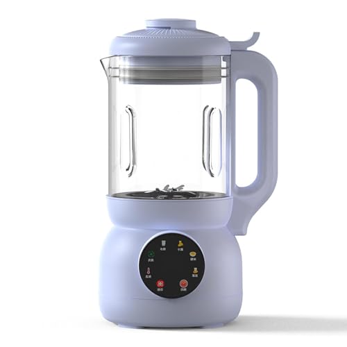 Fabricadora automática de leche de soja y frutos secos de 1L, licuadora de alta velocidad de 12 cuchillas, temporizador de retraso de 12 horas, inicio con un toque, sin cocinar ni colar para leches de