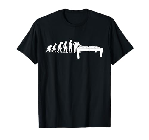Funny Human Billiards Evolution 8 Ball Pool Cue Stick Player T-Shirt