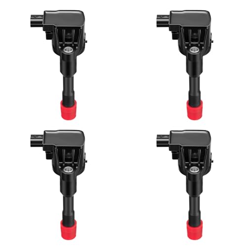 Image of BDFHYK Ignition Coils Pack UF374 Compatible with Honda Civic l4 1.3L 2003-2011 Honda Oem Coils Pack Coil for 30521PWA003 30521PWAS01 C1408 E404 7010796 610-58665 30521REAZ01 GN10248 C-688 Set of 4