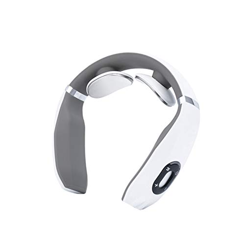 Yiyu Masaje Muscular Masajeador De Cuello Pistola Multifunción con El Ejercicio De Masaje De Calor Profundo Masaje De Amasamiento Y La Aptitud Relax j (Color : White)