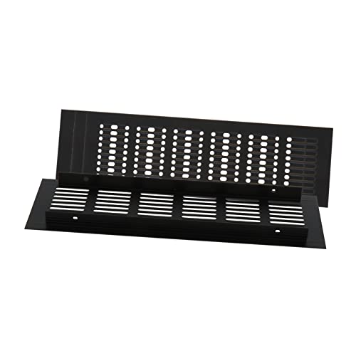 Uonlytech 4 Piezas Malla transpirable de aleación de aluminio ventilación parrilla reja persiana de aire filtros británicos decoración hogar colador Negro
