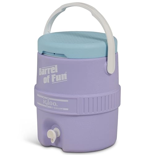 Igloo 2-Gallon Retro Party Water Jug Cooler, Lilac Breeze