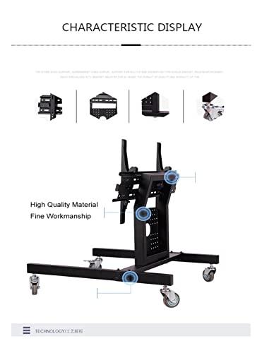 Chariot de support de montage TV roulant 32-65 pouces LCD