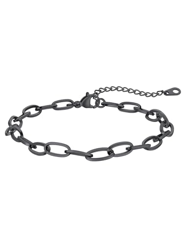 Image of FaithHeart Waterproof Ankle Bracelets for Women, 1 /2 /3Pcs Non Tarnish Stainless Steel Layered Anklet Set Paperclip Figaro Cuban Link Chain Dainty Summer Beach Jewelry Gift Adjustable Size