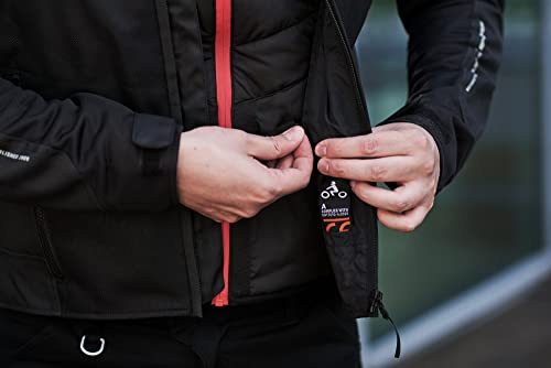 SHIMA WARMUP Herren Motorradjacke - Steppjacke mit Isolationsschicht und winddichtem Gewebe an den Ärmeln (Schwarz, L)