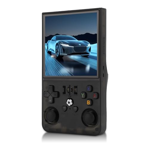 R36MAX Handheld Spielekonsole, Neu Eingeführte 4000-mAh Retro Spielekonsole, Schnellere und Bessere Klangqualität, 3,5-Zoll-IPS Bildschirm 720 X 720 Open Source Game Player für