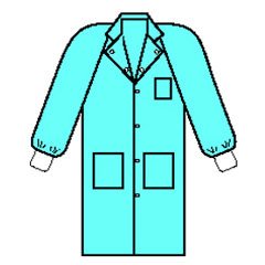 Kimberly-Clark Blue Large SMS Work Coat - 3 Pockets - 036000-10047 [PRICE is per EACH]