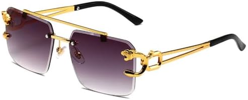 2026 Vintage Rimless Sunglasses for Men Steampunk Sunglasses Retro For Women Punk Fashion Glasses Retro Shades