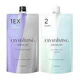 ODE Hair Rebonding Professional Crystallizing Straightener (EX1) + Neutralizing Emulsion (2) Set