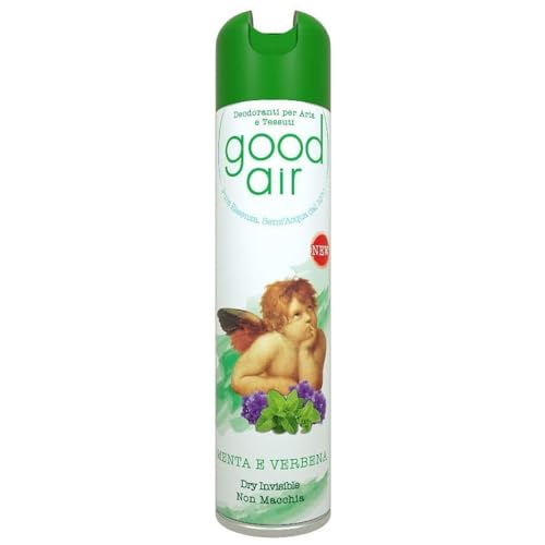 Good Air, Deodorante per Ambiente, Spray, Profumo Menta e Verbena, 400 ml