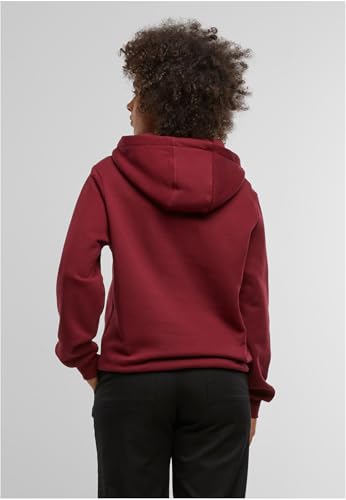 Sweat à capuche confortable en molleton brossé Urban Classics TB7435 bordeaux chaud et coupe ample - 4