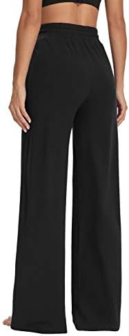 Sarin Mathews Womens Yoga Sweatpants Wide Leg Lounge Pajamas Pants Drawstring Workout Comfy Joggers Pants with Pockets