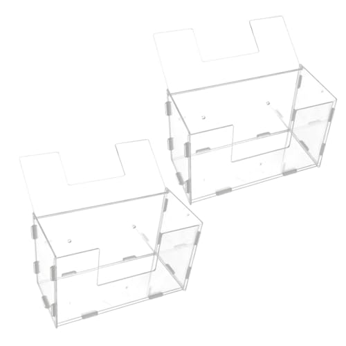 BUGUUYO 2 Piezas Soporte de Hierba de Conejo Juguetes de Animales de Granja Jaula Tanque Basura Conejito comedero para Conejos Soporte para Colgar Titular de Conejo Acrílico Transparent