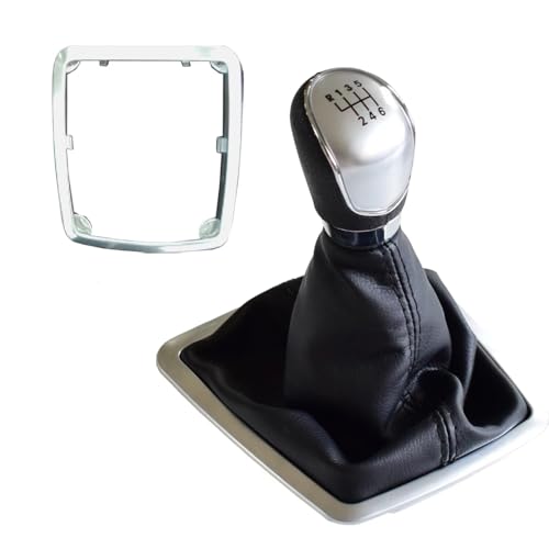 Cakievro Pommeau de levier de vitesse 5 6 vitesses manuel pour Ford Focus 2009-2011 (argenté 6s)