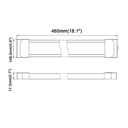 Raycharm Rv & Boat Under-Cabinet Interior Led Light Fixture 18.1" X 5.9" Surface Mount, 6000K Cool-White Even Diffused Beam, High Light-Output Low Ampere Draw, 12V/24V Dc, On/Off Rocker Switch, 1-Pack #TOP1