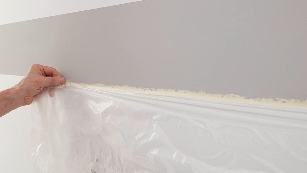 tesa Easy Cover 4368 Universal, confezione da 10, nastro da imbianchino 2 in 1 con pellicola per mascherare e coprire lavori di pittura interna Beige chiaro, opaco, 33 m x 1,4 m ciascuno