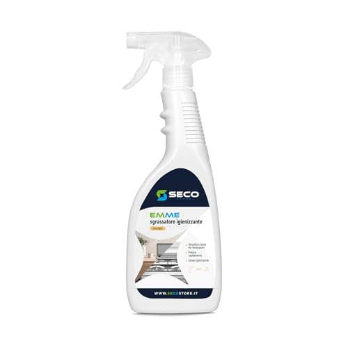 SECOSTORE EMME SGRASSATORE Spray, Igienizzante Multisuperficie Professionale, Fresco Profumo di Marsiglia | Flacone da 750 ml
