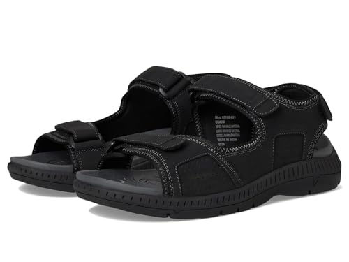 Nunn Bush Men's Laguna 3 Strap River Sandal Black 8W