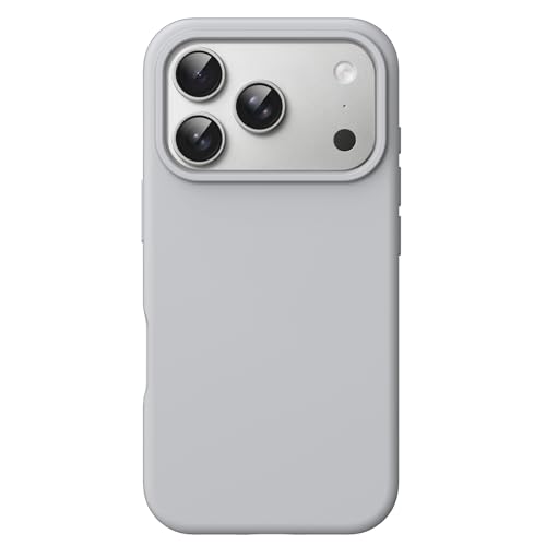 Image of JETech Liquid Silicone Case for iPhone 17 Pro Max 6.9-Inch, Silky Soft Touch Full-Body Protection, Anti-Scratch Shockproof Phone Cover with Microfiber Lining (Grey)