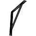 Ekena Millwork BKTMTR Steel Bracket Traditional, 2"W x 18"D x 18"H, Powder Coated Black