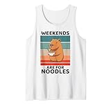 Retro Capybara Weekends Are For Noodles Lover