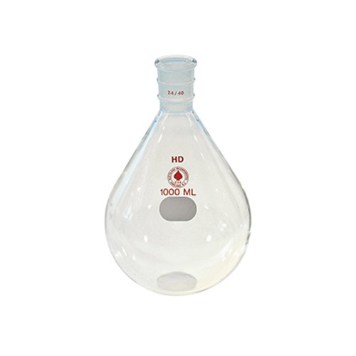 3990-120 Series Recovery Flask for Rotary Evaporator, Pear Shaped with Joint, Heavy Wall, 29/42 Poly-Coated, 500 mL