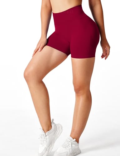 Image of YEOREO Professional Women Workout Shorts 3.6 inch Scrunch Shorts Seamless High Waisted Contour Gym Yoga Biker Shorts