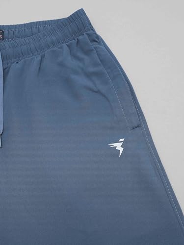 Image of TECHNOSPORT Men's Slim Fit Track Pants with Zip Pockets, ELASTO Plus Quick Dry Stretchable Lightweight Lower for Gym Running Yoga and Sports