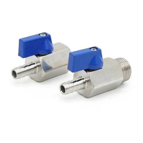 Válvula de bola para regular tubos de 8mm con rosca externa compacta de 3/8" 2
