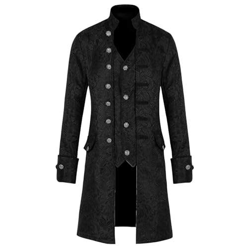 Chaqueta steampunk para hombre levita victoriana premium de jacquard gótico para alta sastrería
