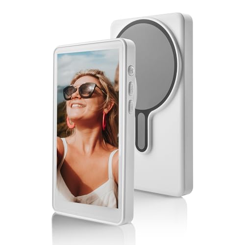 Écran de vlog blanc pour voyage et vidéos de présentation sur smartphone