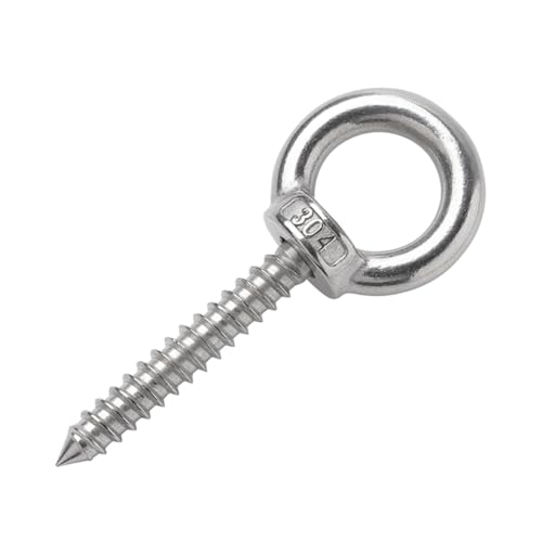 アイねじ 吊り下げねじ 304ステンレス 固定金具 アイスクリュー M10 アイピンフック セルフタッピングねじ (M10x60)