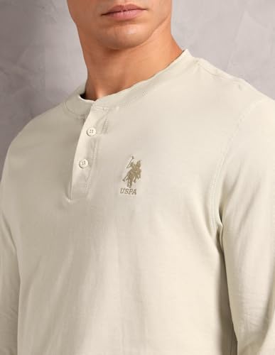 Image of U.S. POLO ASSN. Men Comfort Fit Heathered Cotton I655 Regular Fit T-Shirt - Pack of 1