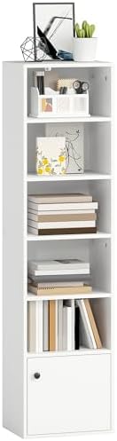 HOMCOM Librería de 6 Niveles, Estantería para Libros con Estantes...